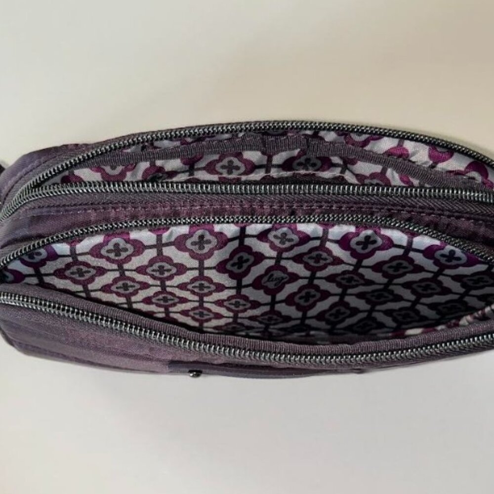 Lug Coupe XL Plus Convertible Crossbody Bag with Charm Bar Plum - New! - Picture 13 of 14